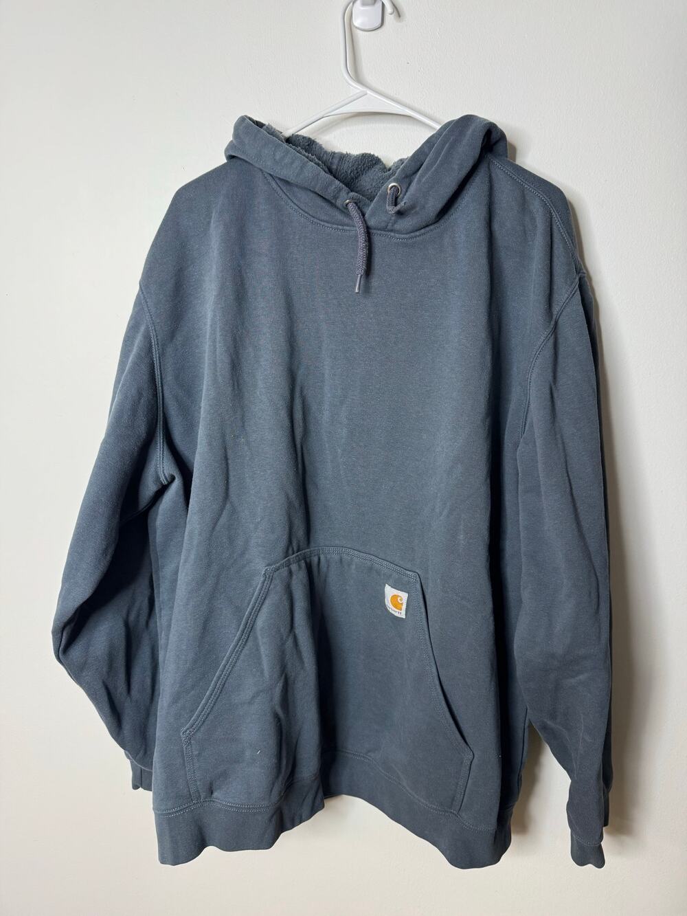 Carhartt Relaxed Fit Mens Hoodie Sweatshirt Casual Blue Orange Sz: 2XL